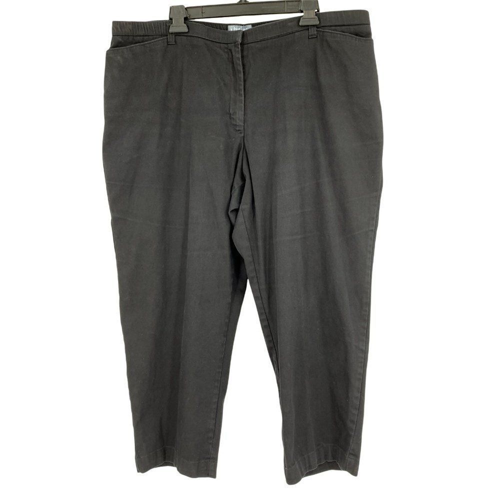 Womens Liz & Me Black Size 20 W P  Petite Plus Taper Leg Jeans Pants Elastic Wai